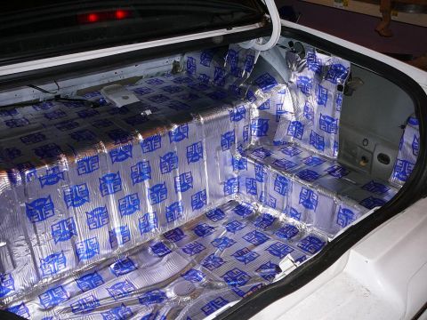 1997 Mercury Grand Marquis - Spent the morning installing Fat-Mat in the trunk of the car. This was installed for a number of reasons, Keep the thin sheet metal from vi…