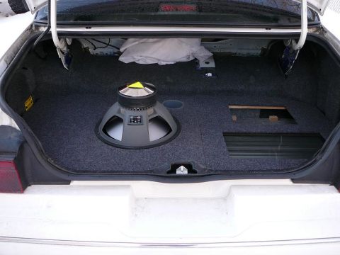 1997 Mercury Grand Marquis - Sub box is installed with most equipment. I have decided NOT to invert the sub so it will be mounted as normal.