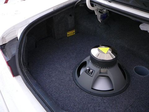 1997 Mercury Grand Marquis - sub box conforms fairly well to the trunk panels. The sub will NOT be invert mounted as shown in the picture. Hope to have everything wired…