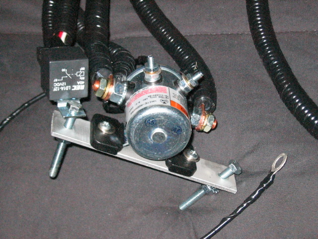 Starter solenoid and relay with wiring harness
