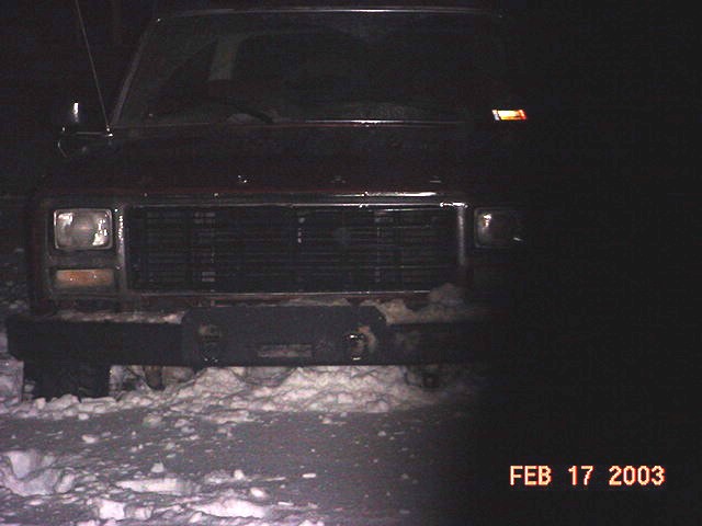 this is my first stuck this is what I came home to after a weekend of wheeling at paragon adventure patk when the presidents day storm of 2003 hit dover de