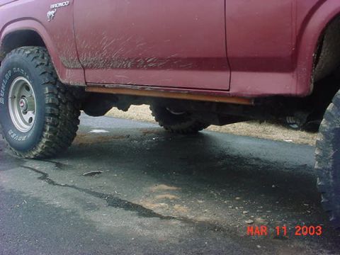 1980 Ford Bronco - here is a pic of the finished product hangs down maybe a little low but I am going to be tring to find a way to make a removable step that…