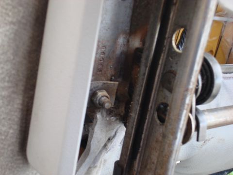 1983 Ford Bronco - the drivers seat made a bad jump while driving. i found it broke in the past and was fixed once. i did a second repair.