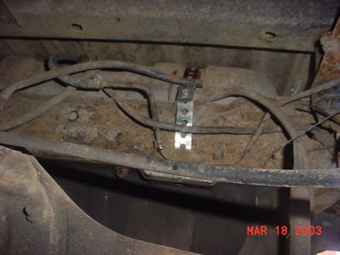 1980 Ford Bronco - here is a pic of how I ran the gas tank straps to hold the tank up this is the only way I could figure out how to run it and still be able…