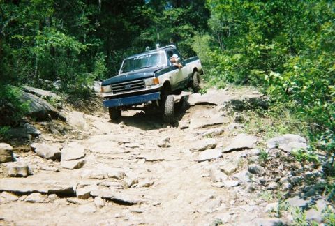 1991 Ford F-150 - This 1991 Ford F-150 is shown tackling a challenging rocky terrain.