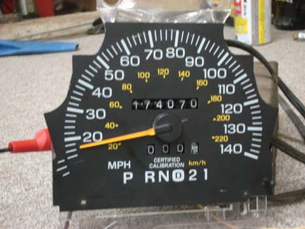 1992 Ford Crown Victoria - This car speedometer shows an odometer reading of 174070 and a PRND21 gear indicator.
