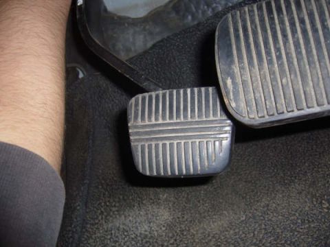 1996 Mercury Grand Marquis - Interior view of car pedals, showing brake and accelerator.