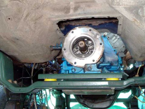 1984 Ford Bronco - tranny crossmember and 78/79 Bronco poly bushings installed