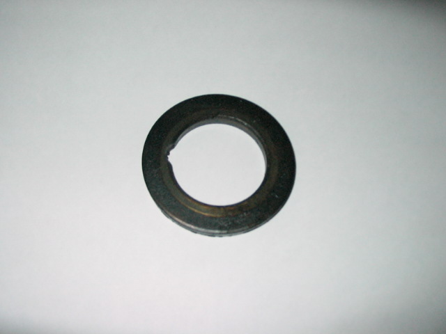 Metal washer with a chipped edge