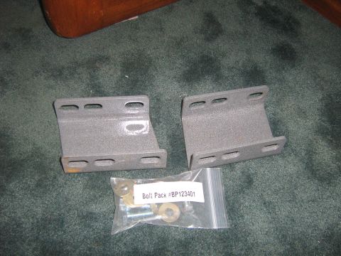 1995 Ford Bronco - Metal brackets and hardware kit, part number BP123401.