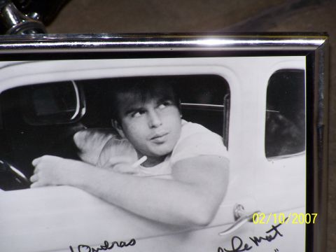 1979 Ford F-150 - A black and white photo shows a man in a car, with handwritten text and a date visible on the print.