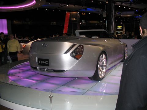 1993 Ford Taurus - Silver Lexus LF-C concept car on display at an auto show.