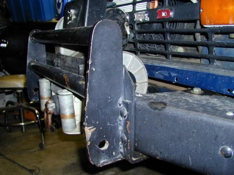 1979 Ford Bronco - Close-up of the front bumper and grille area of a 1978 Ford Bronco.