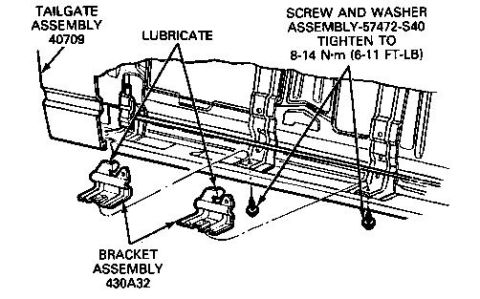 1986 Ford Bronco - The torsion bar mounts are bolted in from the bottom of the tailgate