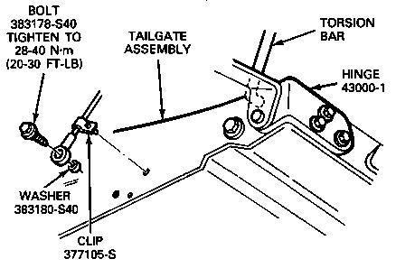1986 Ford Bronco - Hinges mount to the Tailgate on the bottom as well