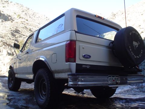 1992 Ford Bronco - Nice shot of the new tires by the tunnel.