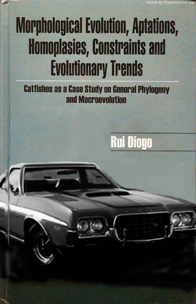 Book cover titled 'Morphological Evolution, Aptations, Homoplasies, Constraints and Evolutionary Trends' with a car illustration