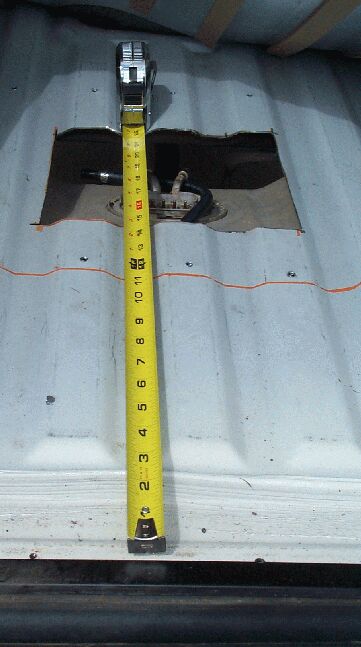 1986 Ford Bronco - Rough measurement of hole location fore/aft, 14.5"