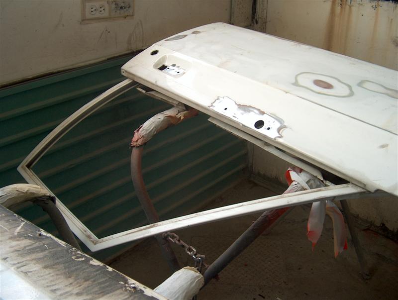 Front door disassembled