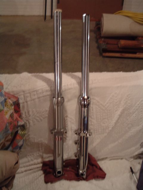 2000 Harley-Davidson Sportster - Pair of motorcycle front forks, possibly for a Harley-Davidson Sportster.