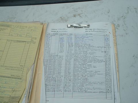 1987 Ford Mustang - A vehicle maintenance record document details repairs and services performed on a 1987 Ford Mustang.