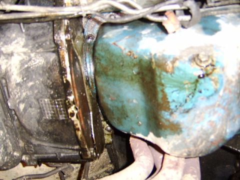 1989 Ford Bronco - You can see the path of the oil leak here