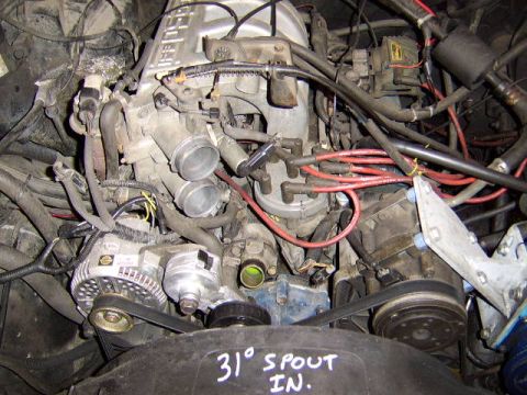 1989 Ford Bronco - Air intake hoses, upper coolant hose is removed
