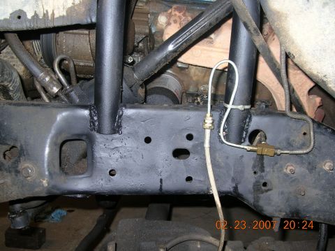 1991 Ford F-150 - Close-up view of the vehicle's frame and suspension components, showing the date stamp 02.23.2007.
