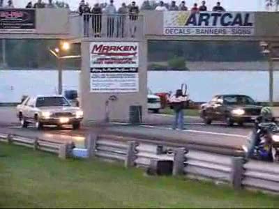 1988 Mercury Grand Marquis - MAGNA vs a 98-99 Vic with 2.73s, GOOD BURNOUT