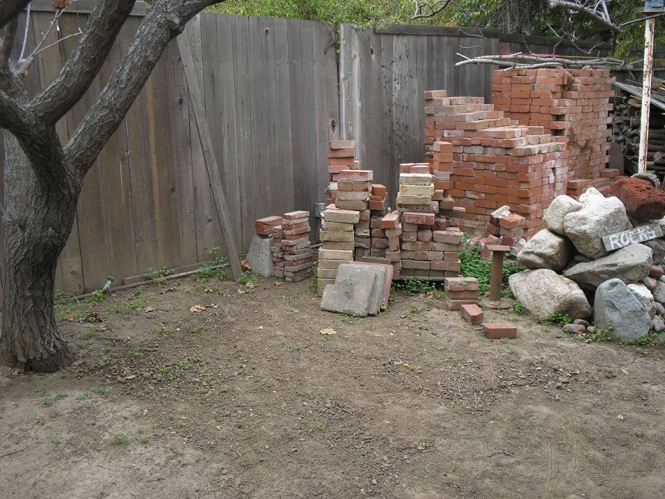 half of bricks now gone