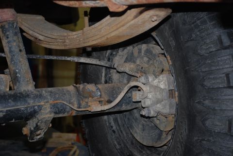 1996 Ford Bronco - Rear axle assembly with suspension and brake components visible.