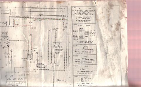 1979 Ford Bronco - This diagram details electrical connections for various vehicle systems, including ignition and transmission.