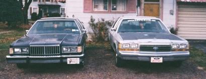 1989 Ford LTD Crown Victoria - Both cars.