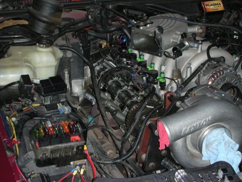 1992 Ford Crown Victoria - Engine bay components including a Paxton supercharger and fuse box are visible.