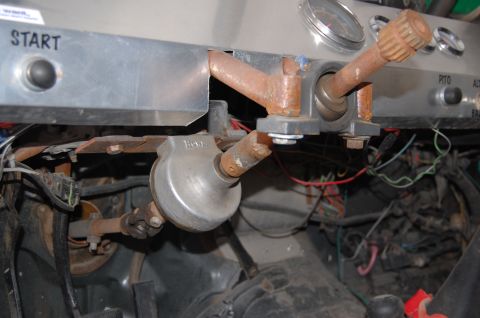 1992 Ford Explorer - Close-up of vehicle interior showing steering column components and exposed wiring.