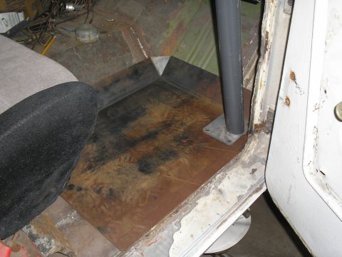 1966 Ford Bronco - the nearly completed floor pan... one down-one to go.