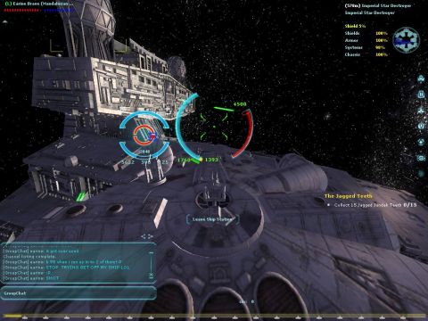 1990 Ford Probe - In-game view from the cockpit of an Imperial Star Destroyer in the video game Star Wars Galaxies.
