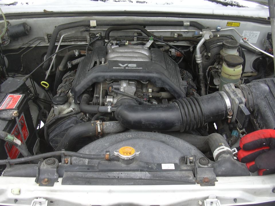 Engine bay with V6 DOHC 24 valve engine cover