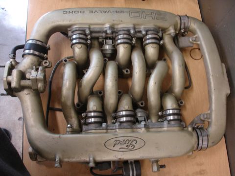 1992 Ford Taurus - A Ford SHO intake manifold, identified by the "SHO" and "34-VALVE DOHC" markings, is shown.