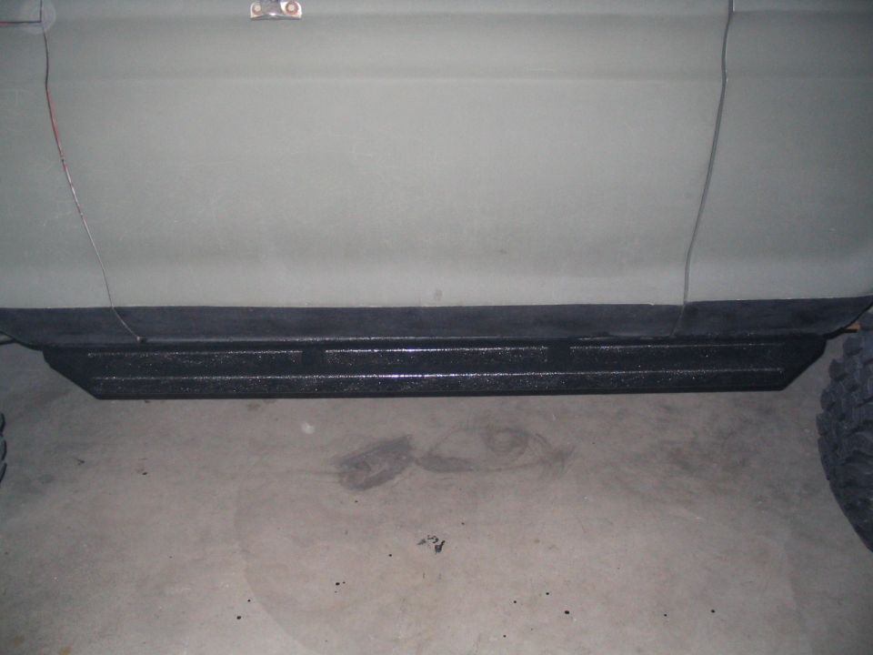 final coat of Herculiner to prevent slipping when getting in/out