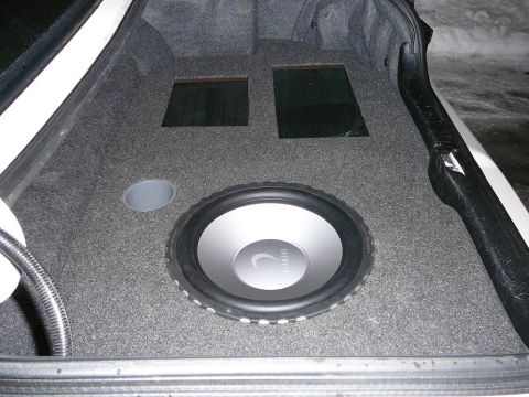 1997 Mercury Grand Marquis - Side shot of the whole setup. Finished "tweaking" the amplifiers today and installed the cover plate over the amplifiers. System is not com…