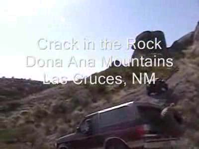 1996 Ford Bronco - This is me climbing up the other side of the crack. The hill is really steep and covered with loose gravel. Lockers are mandatory.