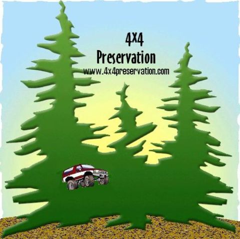1989 Ford Bronco - A graphic illustration depicts an off-road vehicle amidst stylized pine trees with website information.