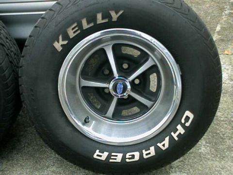 1976 Ford Ranchero - A close-up view of a tire and wheel assembly, with visible branding and readable text on the tire's sidewall.