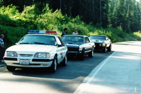 1987 Ford Mustang - My '87 SSP while in-service. Drove by Marlin Workman. Pic taken by Marlin Workman.
