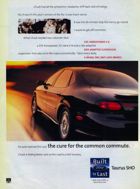 1997 Ford Taurus - 1998 SHO Ad
