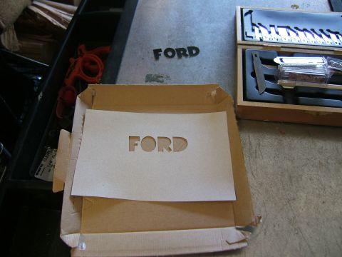 1991 Ford Bronco - ford stencil cut out