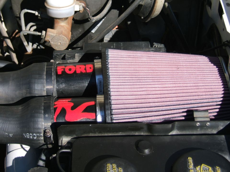 ford and naked lady. K&N install finished.