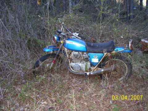 1987 Toyota 4Runner - 1971 Honda scrambler..one of the first Dualsport bikes