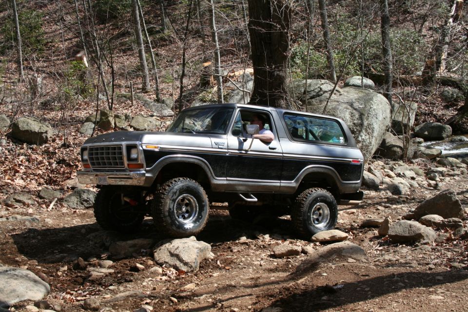 1979 Ford Bronco on rocky trail